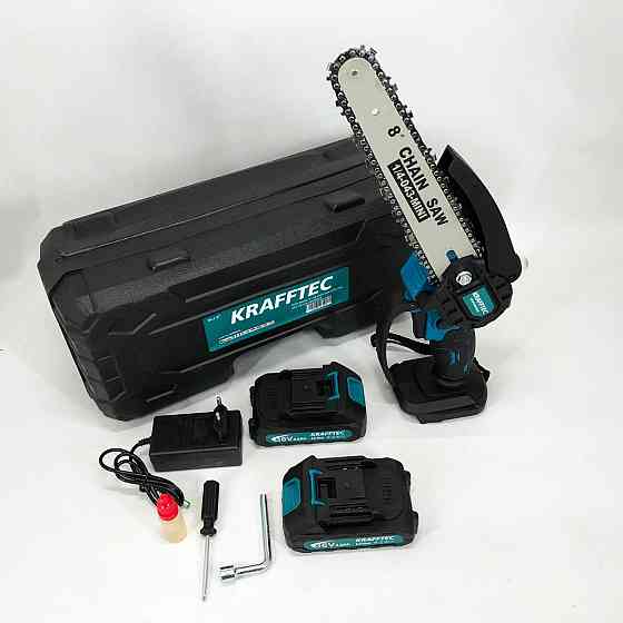 Легкая аккумуляторная пила для обрезки веток Krafftec 20 см, Портативная аккумуляторная пила для сучков IA-78 Львов