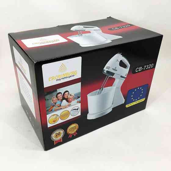 Міксер побутовий кухонний Crownberg, Ручний міксер-мішалка, Міксер для тіста на кекс RW-89 Івано-Франківськ