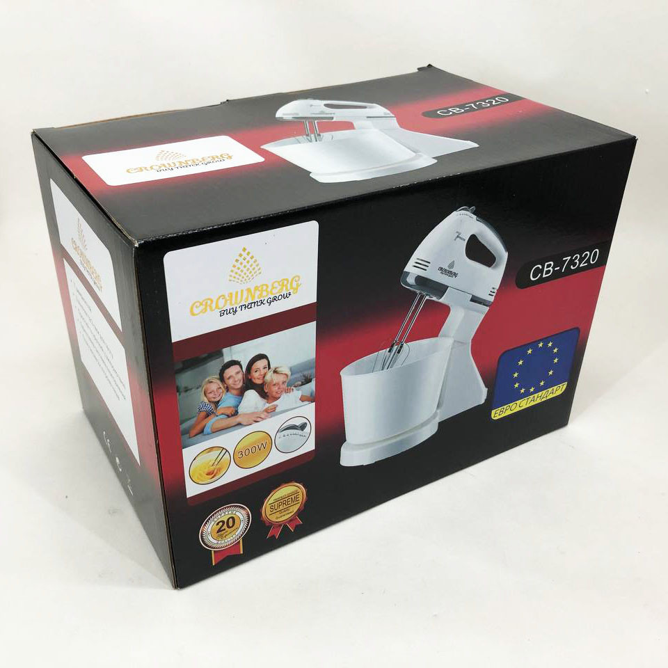 Міксер побутовий кухонний Crownberg, Ручний міксер-мішалка, Міксер для тіста на кекс RW-89 Івано-Франківськ - фото 2