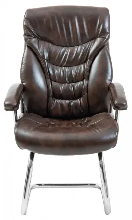 Офісне Конференційне Крісло Richman Cagliari Titan Dark Brown CF Хром Коричневий Київ