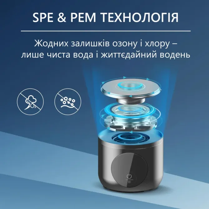 Воднева пляшка Angelic Елегантна на 280 мл. Генератор водневої води з мембраною DuPont для будь-яког Дніпро - фото 9