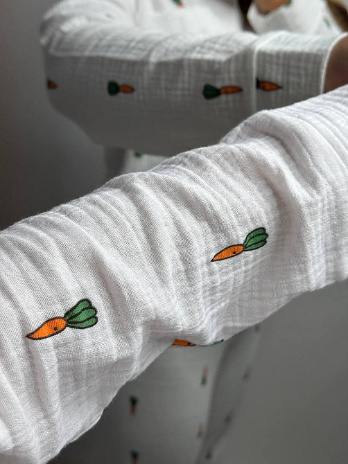 Женский комплект из натуральной ткани Морковка, Молочный, XS-S Харьков - изображение 4