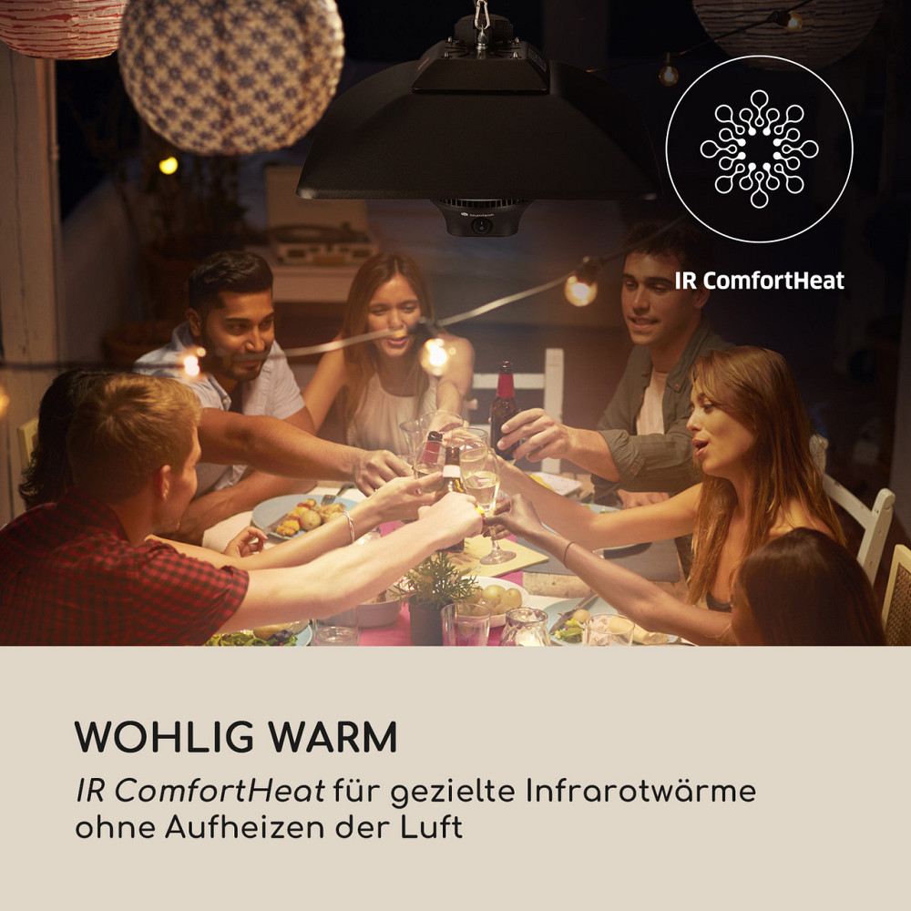 Інфрачервоний нагрівач Heat Square 1000/2000 Вт Carbon IP24 LED Чорний (Німеччина, читати опис) Рівне - фото 2