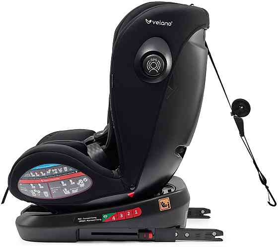 Автокресло Velano Aura 360° i-Size от 0 до 12 лет (40–150 см) Isofix (Черный) Киев