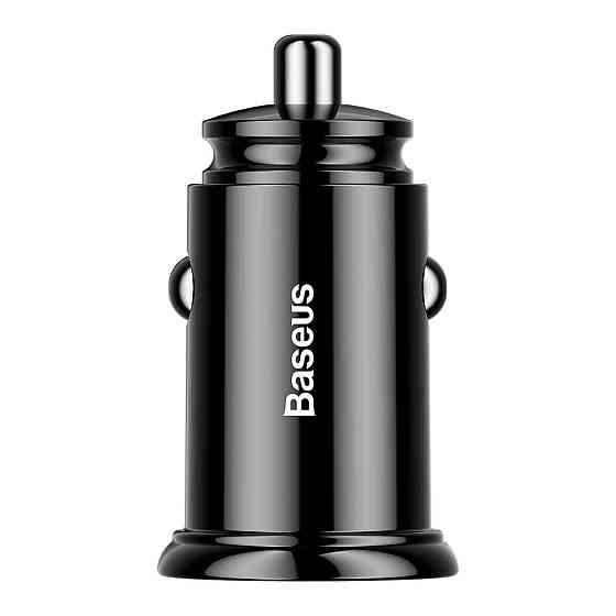 Автомобільний зарядний пристрій Baseus Circular Plastic А+А 30W Black Ковель