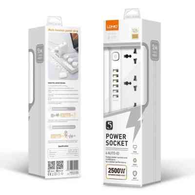 Сетевой фильтр питания LDNIO SC5614 5роз. 3USB 2м (SC5614) Вінниця