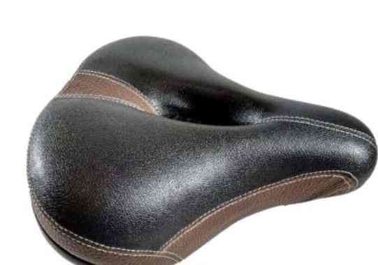 Сідло велосипедне (коричнево-чорне, з діркою) -2 Мукачево