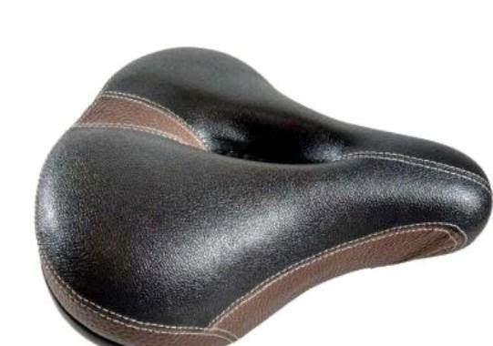 Сідло велосипедне (коричнево-чорне, з діркою) -2 Мукачево - фото 1