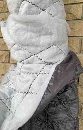 Тканина замш-опт/ плащівка стьобана сіра, від 3 м Київ