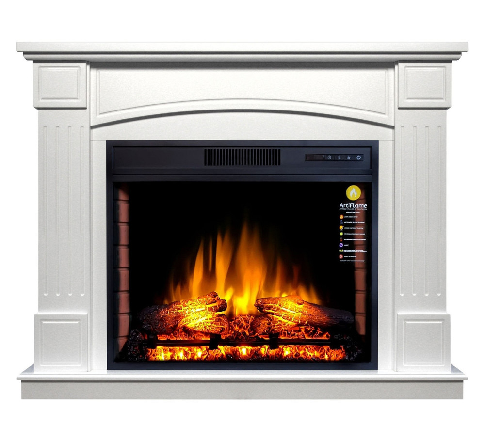 Камінокомплект ArtiFlame BOSTON AF28S БІЛИЙ ДУБ (зі звуком) Львів - фото 2