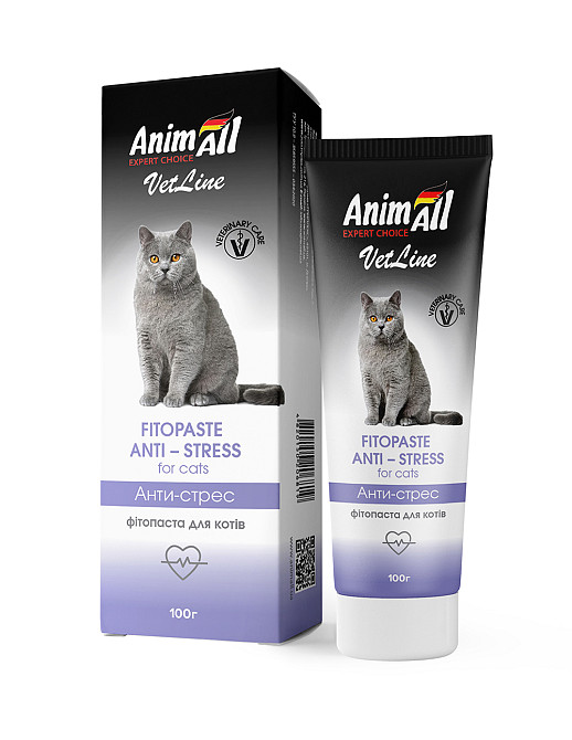 Фітопаста AnimAll VetLine Antistress для котів, 100 г Київ - фото 1