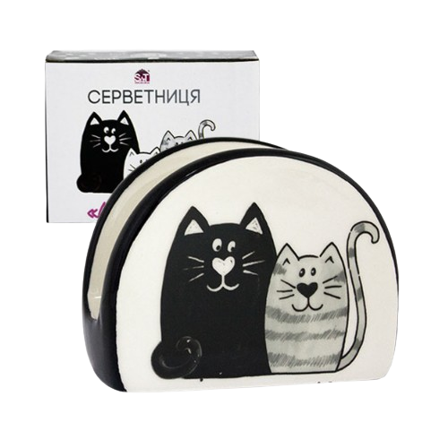 Серветниця 10см/h-8см Мурчики 3662-19 S&T Житомир