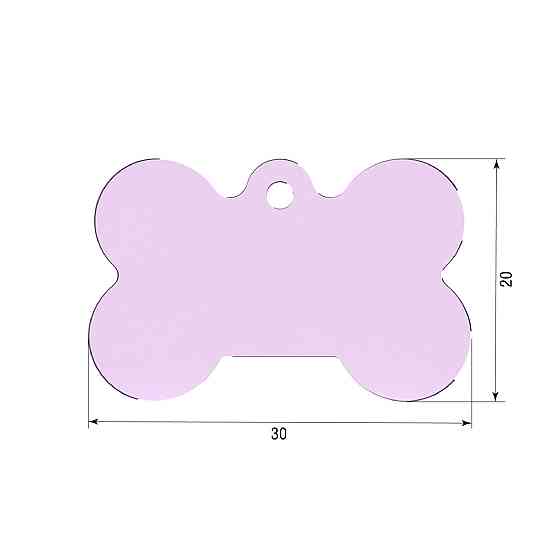 Адресник для собаки Light Purple 38x25мм Київ