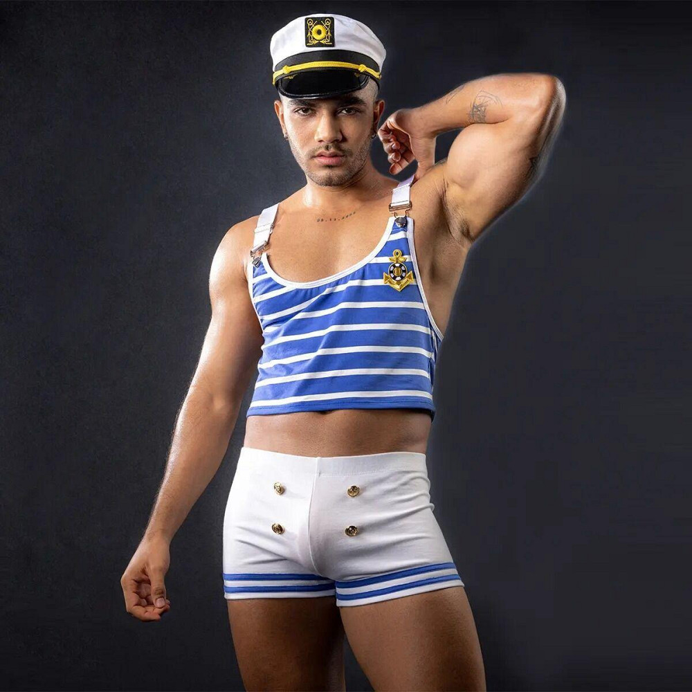 Еротичний костюм моряка JSY «Милашка Нік» One Size, топ, шорти, кепка Sex Aura Київ - фото 4