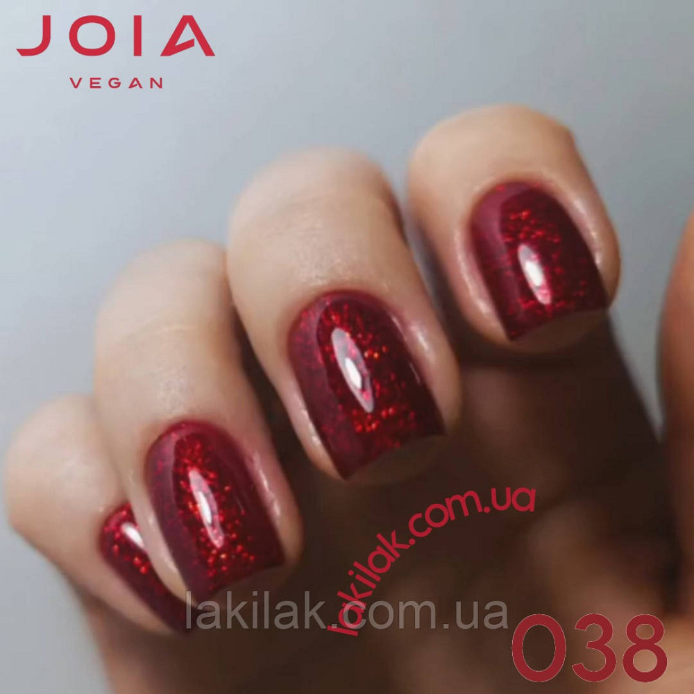 Гель-лак JOIA vegan 038 вишневий з шимером, 6 мл Херсон - изображение 1