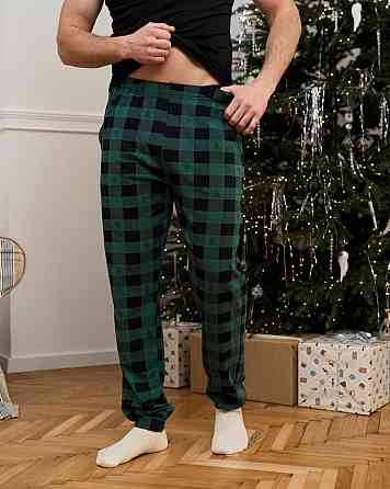 Чоловічі піжамні штани — зелена-чорна карта Tom John 2008Ш M Київ