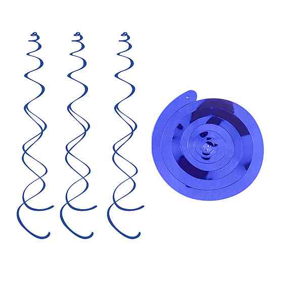 Дождик гирлянда под потолок 6 полосочек 70 см синий Киев