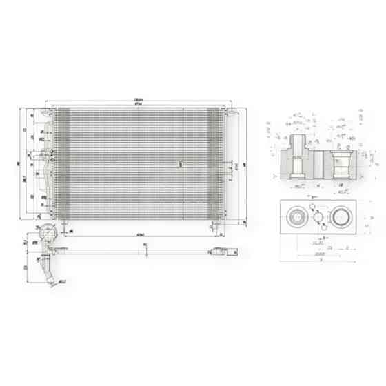 Радиатор Опель Omega B (94-03) кондиционера Мукачево