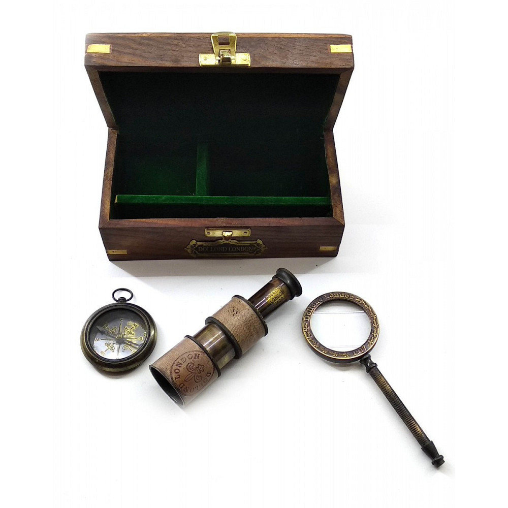 Лупа з компасом та підзорною трубою у футлярі Київ - фото 1