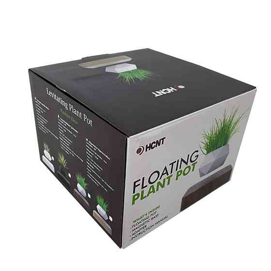 Магнитный левитационный горшок для растений HCNT Magnetic Levitating Pot M10-GW4 Black Одесса