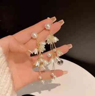 Серьги длинные весенние Ландыши Киев