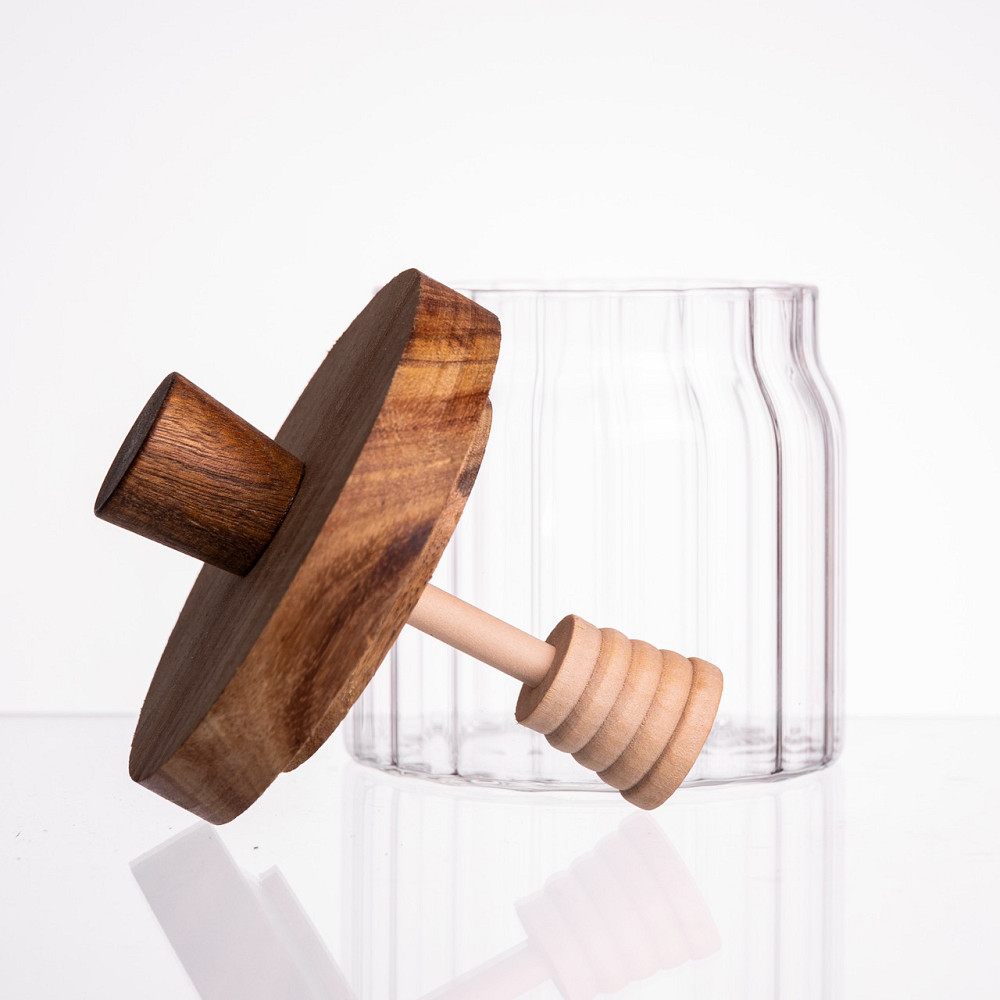 Медовниця скляна з кришкою і ложкою 320 (мл) 64486-4 Коломыя - изображение 4