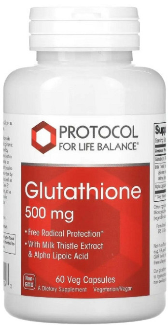 Глутатіон Protocol for Life Balance Glutathione 500 мг 60 капс Київ - фото 1
