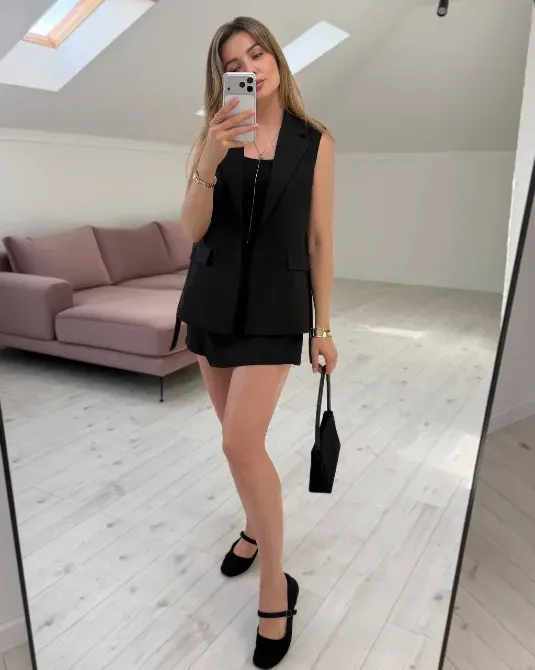 Женский костюм с жилетом и шортами с юбкой | стильный комплект Одесса - изображение 10