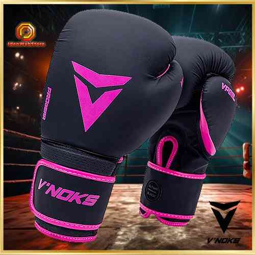 Рукавички боксерські для боксу та єдиноборств професійні оригінальні V`Noks Ultima Black Fuxia 12 унцій Київ
