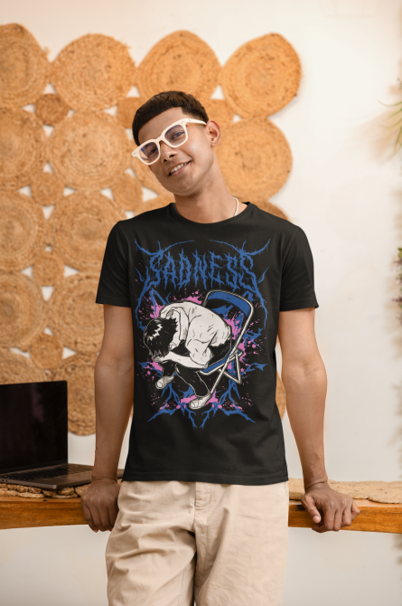 Футболка з аніме принтом Схінджі Ікарі Евангеліо Хоррор оверсайз (S/M/L) Чорний AnimeJ0743 Дніпро - фото 4