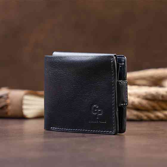 Функциональное тонкое портмоне GRANDE PELLE 11323 Синее Киев