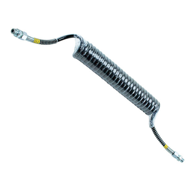 Шланг спіральний повітряний (чорний) 4,5м м16х1,5 жовтий наконечник Мукачево - фото 1