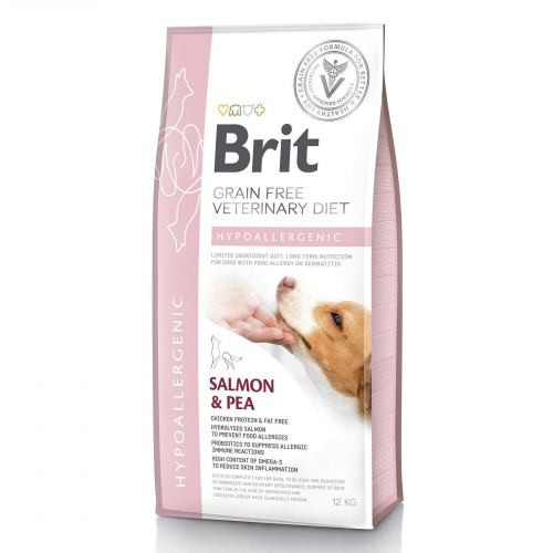 Корм сухий Brit Grain Free VetDiet Dog Hypoallergenic для собак з харчовою алергією з лососем горохом і гречкою 12 кг Київ - фото 1