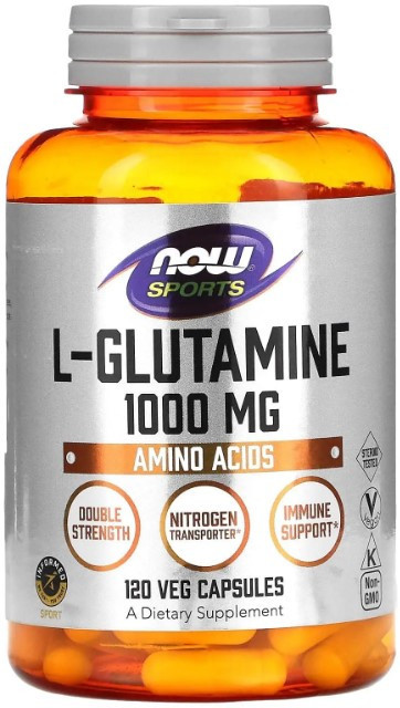 L-глютамин Now Foods L-Glutamine 1000 мг 120 вегетарианских капсул Киев - изображение 1