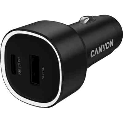 Зарядное устройство Canyon 1xUSB + 1xUSB-C PD85W black (CNE-CCABR8AC) Винница