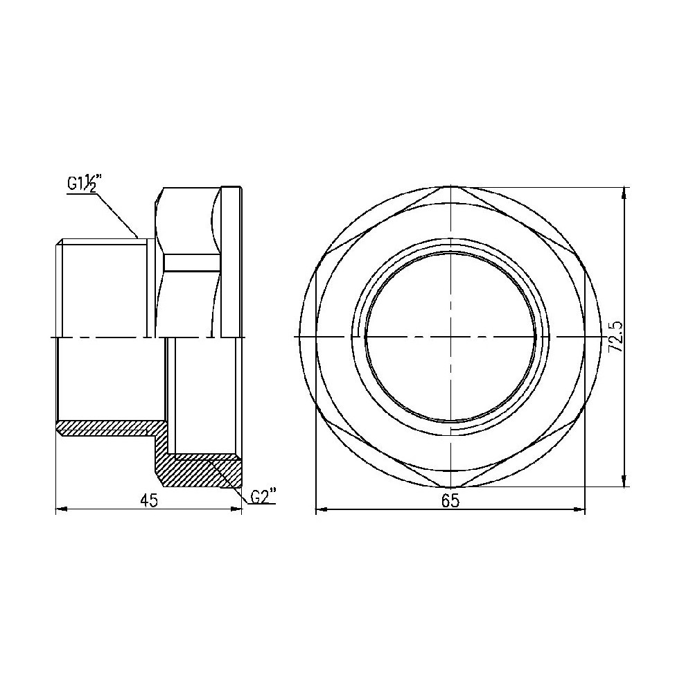 Перехід Thermo Alliance Forte 2" 1/2 ВН SF3605040 Київ - фото 7