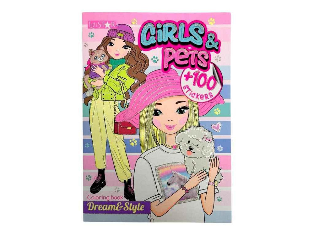 Книжка Dream Style 242 з наліпками Girls Pets ТМ АПЕЛЬСИН Київ - фото 1