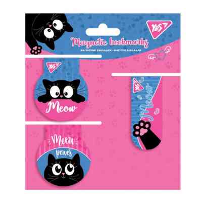 Закладки для книг Yes магнитные Meow, 3 шт (707562) Винница