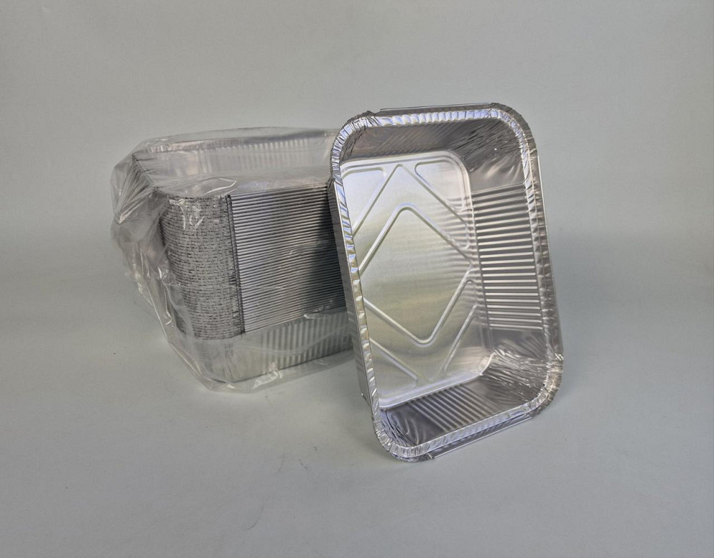 Прямоугольный контейнер из пищевой алюминиевой фольги 2000мл SP88L 50шт (NEW) (1 пачка) Харьков - изображение 2