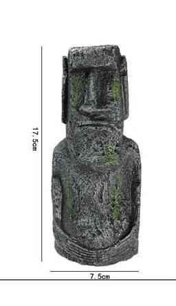 Декор для акваріума Статуя острова Пасхи 175 на 75 на 55 сірий Київ