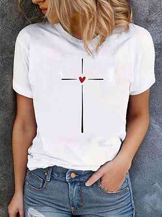 Футболка жіноча з принтом  46 Біла 2664084991 Дніпро