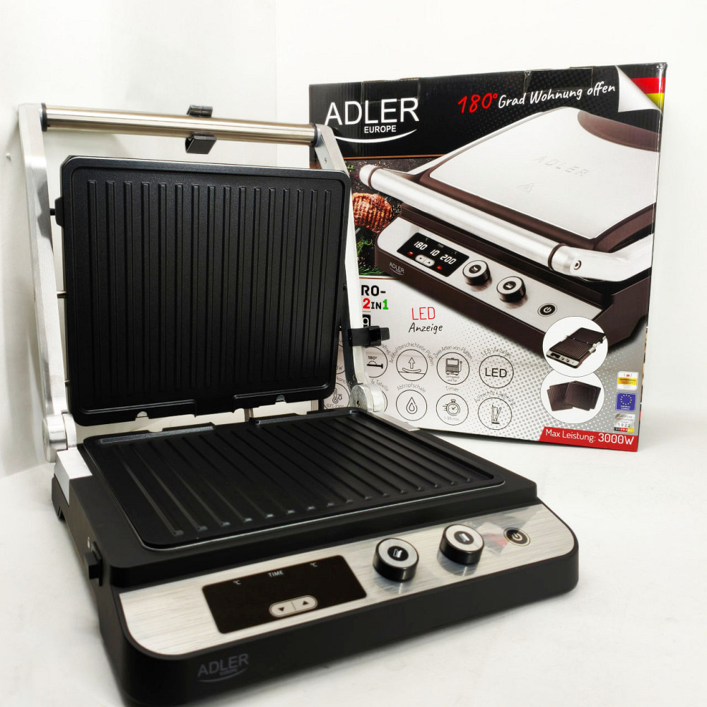 Кухонний гриль для м'яса, Сендвічниця з антипригарними панелями, Гриль контактний побутовий PJ-22 Львів - фото 9