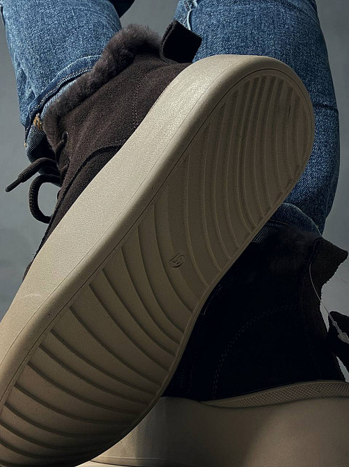 Черевики жіночі Hengji 677-2 замшеві високі кеди на хутрі коричневі, 40, 25 см Київ - фото 8