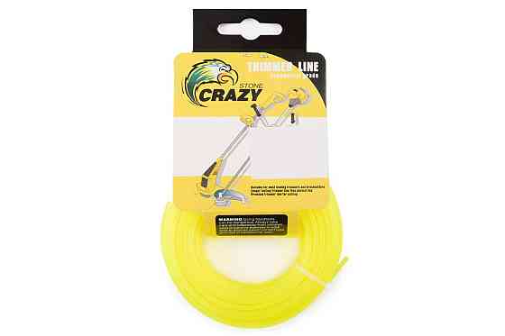 Леска мотокосы Ø2,4mm, 15 метров (косичка, желтая) Мукачево