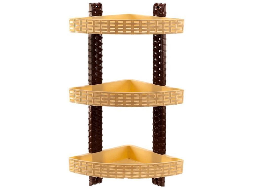 Полка для ванной Ротанг угловая (белая, бежевая) Харьков - изображение 4