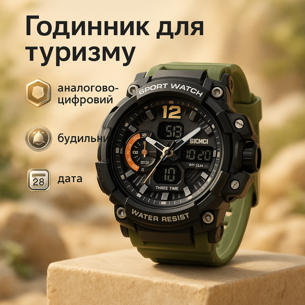Водонепроницаемые часы 50 м SKMEI 1343AG, Цифровые часы для активного образа жизни EW-52 Львов - изображение 18