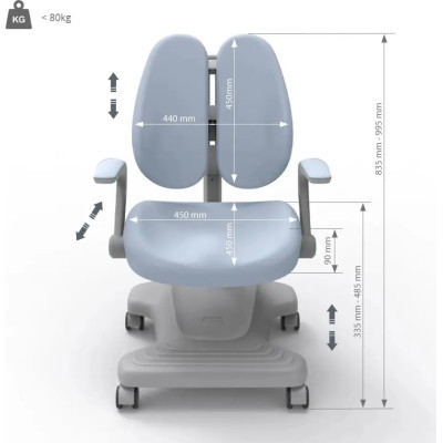 Дитяче крісло FunDesk Estate Grey Вінниця - фото 7