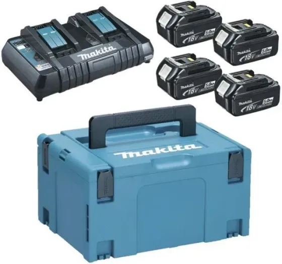 Makita Zestaw Akumulatorów 4Xbl1840B + Podwójna Ładowarka Dc18Rd Systainer 197503-4 Киев