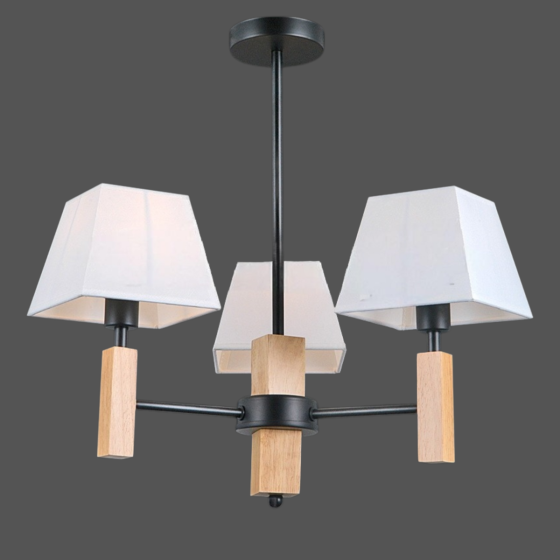 VALESO Люстра класична для вітальні VALESO V15-3 чорна Коломыя