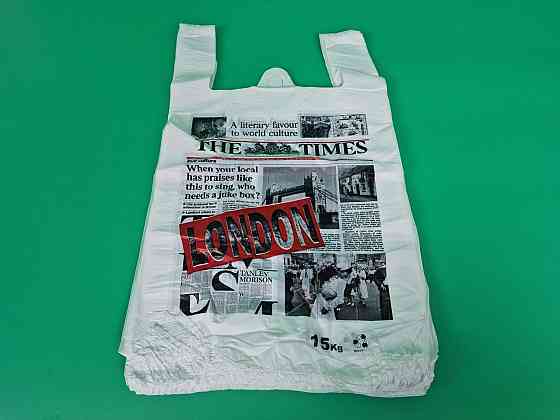 Пакет майка поліетиленова (тип FA) 300 (2*85)*550 Лондон Леомі (100 шт.) Харків